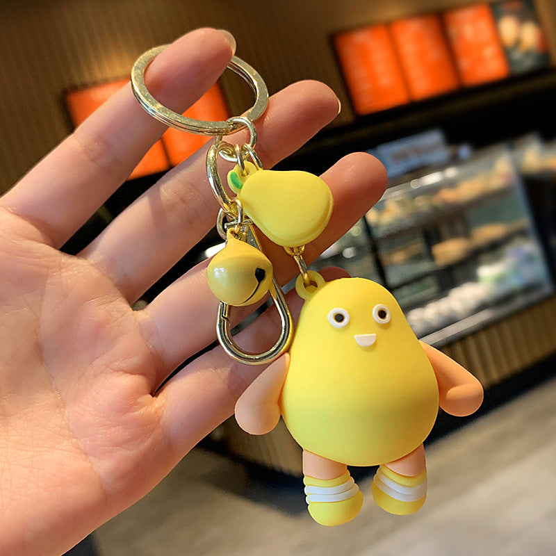 Wholesale PVC Avocado Orange Lemon Keychain